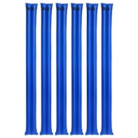 Pool Cover Water Bags, 6 Packs 8 Ft, Double Chamber Pool Cover Water Tubes, 0.4mm Thick PVC Bags Weights with Leakproof Screw Cap