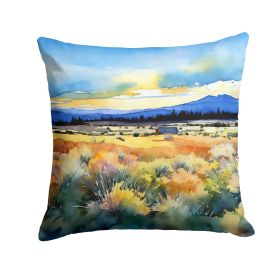 Nevada Sagebrush in Watercolor Throw Pillow Machine Washable, Indoor Outdoor Decorative Pillow for Couch, Bed or Patio, 14Hx14W