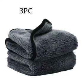 Towel Microfiber Car Beauty Car Towel Not Easy To Shed Hair Thickened Absorbent Seamless Car Cleaning Cloth (Option: 3pc-40X60CM)