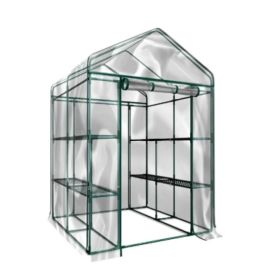 Outdoor And Indoor Small Greenhouses, Portable Greenhouses, Multi-layer Plant-growing Racks With Polyethylene Covers (Option: 56CL)