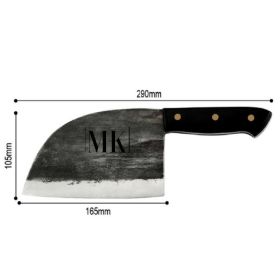 Stainless Steel Meat Cleaver Chef's Knife Cleaver (Option: MK logo press print)