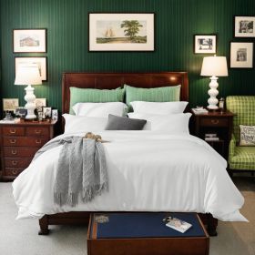 This High-quality White And Pink Oversized Solid Color Duvet Cover Set Includes One Duvet Cover And Two Pillowcases. Its Universally Appealing De (Option: White-K)