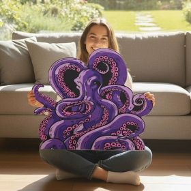 Green And Purple Cthulhu Rugs Water Absorbent Bath Mat Octopus Anime Rug Graphic Gothic Bathroom Rugs Fantasy Decorate, Non Slip Backing, Unique (Option: Purple-2527in)