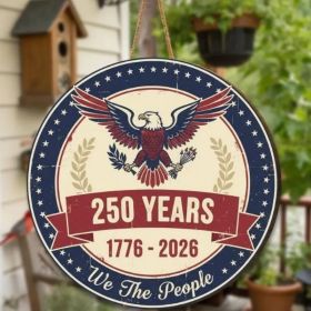 1PC Wooden tags for Independence Day, patriotic American homes, rural areas, wooden walls, door decorations, wooden crafts (Color: O, size: 20*20*0.5cm)