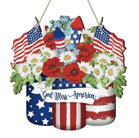 1PC Wooden tags for Independence Day, patriotic American homes, rural areas, wooden walls, door decorations, wooden crafts (Color: N, size: 30*30*0.5cm)