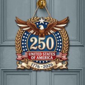 1PC Wooden tags for Independence Day, patriotic American homes, rural areas, wooden walls, door decorations, wooden crafts (Color: X, size: 40*40*0.5cm)