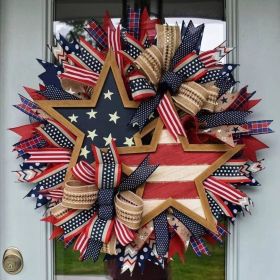 1PC Wooden tags for Independence Day, patriotic American homes, rural areas, wooden walls, door decorations, wooden crafts (Color: U, size: 20*20*0.5cm)