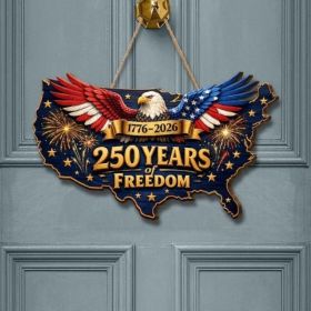 1PC Wooden tags for Independence Day, patriotic American homes, rural areas, wooden walls, door decorations, wooden crafts (Color: V, size: 20*20*0.5cm)