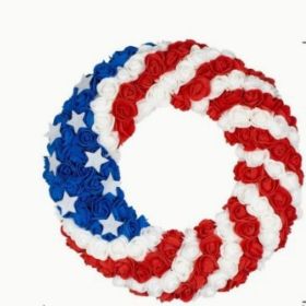 1PC Wooden tags for Independence Day, patriotic American homes, rural areas, wooden walls, door decorations, wooden crafts (Color: D, size: 20*20*0.5cm)