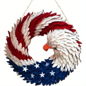 1PC Wooden tags for Independence Day, patriotic American homes, rural areas, wooden walls, door decorations, wooden crafts (Color: B, size: 30*30*0.5cm)
