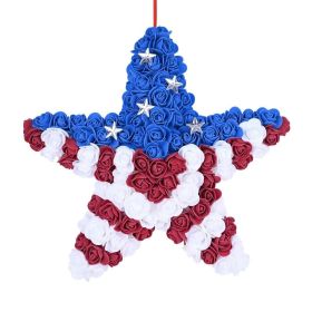 1PC Wooden tags for Independence Day, patriotic American homes, rural areas, wooden walls, door decorations, wooden crafts (Color: H, size: 40*40*0.5cm)