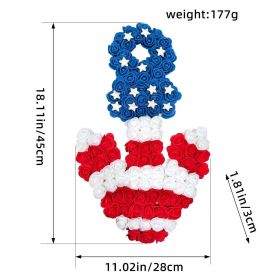 1PC Wooden tags for Independence Day, patriotic American homes, rural areas, wooden walls, door decorations, wooden crafts (Color: E, size: 40*40*0.5cm)