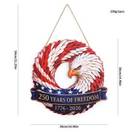 1PC Wooden tags for Independence Day, patriotic American homes, rural areas, wooden walls, door decorations, wooden crafts (Color: 65, size: 40*40*0.5cm)