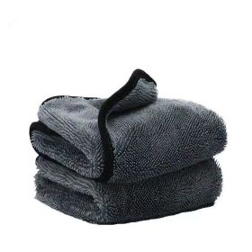 Towel Microfiber Car Beauty Car Towel Not Easy To Shed Hair Thickened Absorbent Seamless Car Cleaning Cloth (Option: Gray 600g ㎡-20x30CM)