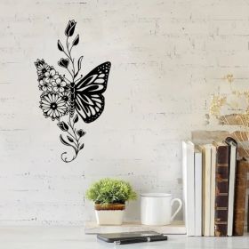CIFbuy Aluminum Butterfly Floral Silhouette Wall Art Natural Farmhouse Home Decor Gift TikTok, Temu Pick-up Service (Option: defaulttitle)